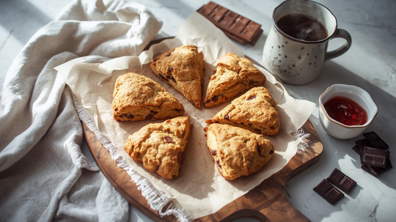 Veganske scones med chokolade (airfryer)